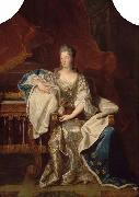 Hyacinthe Rigaud Full portrait of Marie Anne de Bourbon Dowager Princess of Conti oil painting reproduction